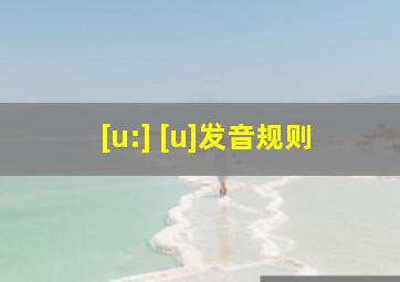 [u:] [u]发音规则